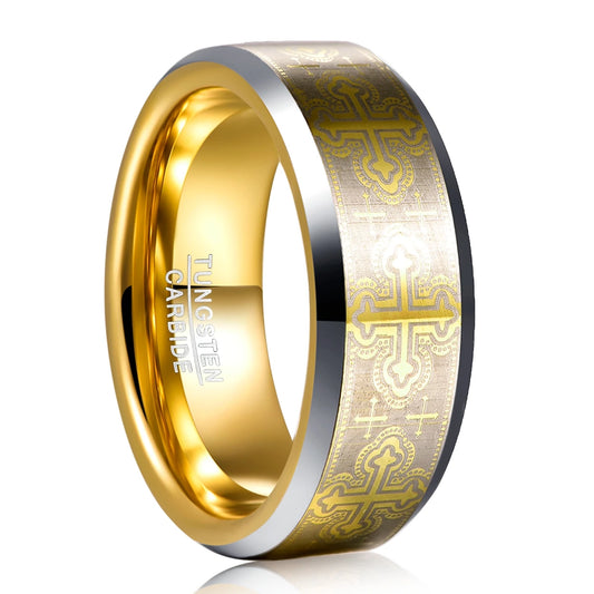 NEWLiFE REBEL Focus Form 8mm Cross Ring in Tungsten