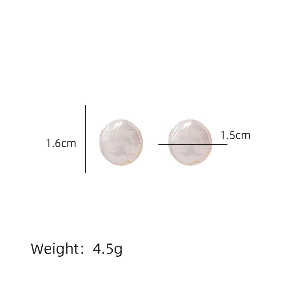 Natural Freshwater White Baroque Pearl Earrings Korean Style Women Luxury Jewelry Fashion Ladies and Girls Gift GE1522
