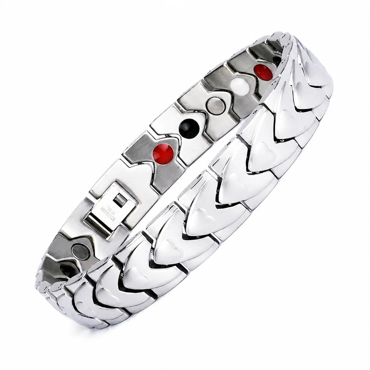 NewLife - Magnetic 4-in-1 Black Heart Link Bracelet