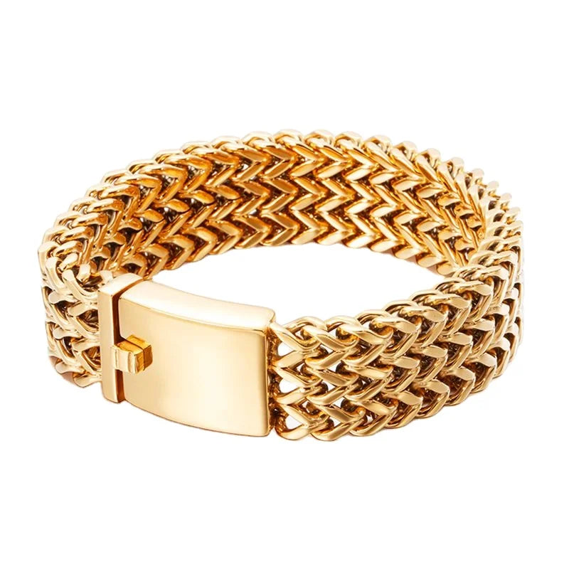 KALEN 18k Chain Luxury Bracelet Mens Charm Gold Plated Bracelets