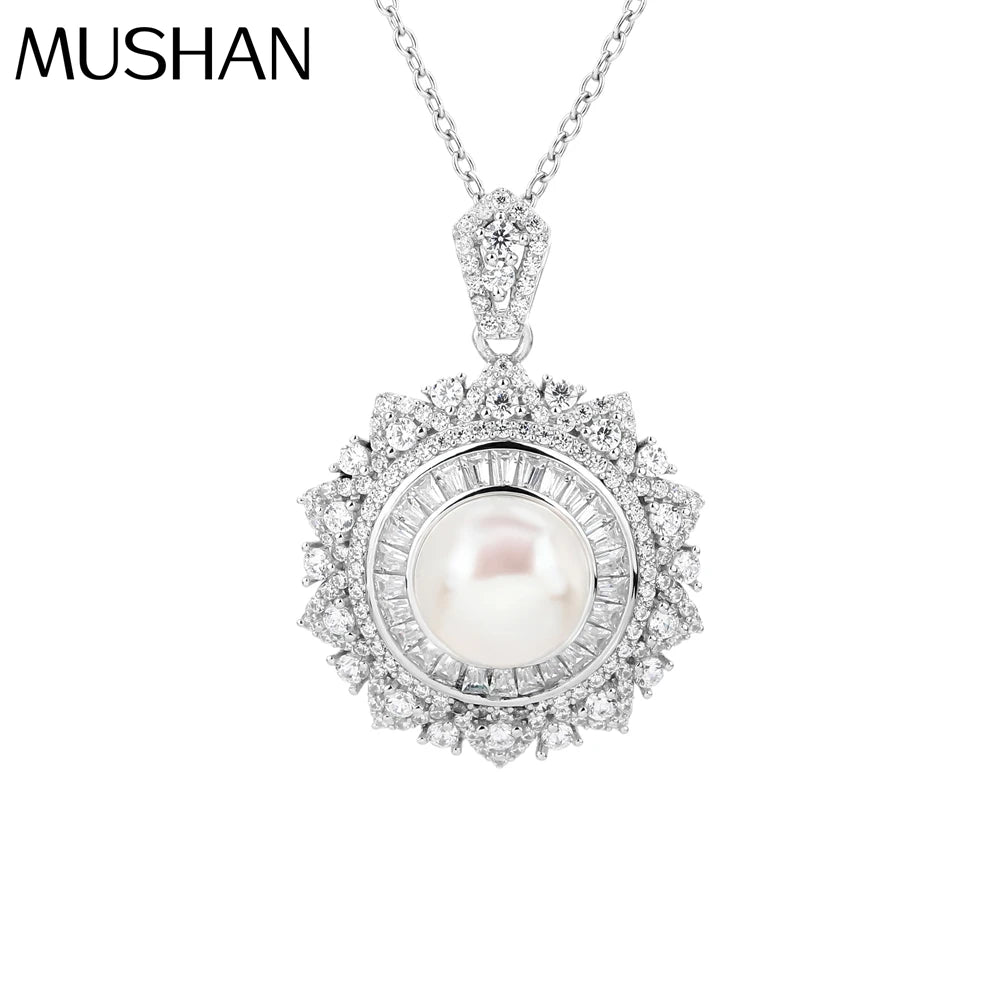 MuShan Jewelry 925 Sterling Silver Necklace Pendant Chain HCD Gemstones Bachelorette Gift Gift Her Women Necklaces Jewelry