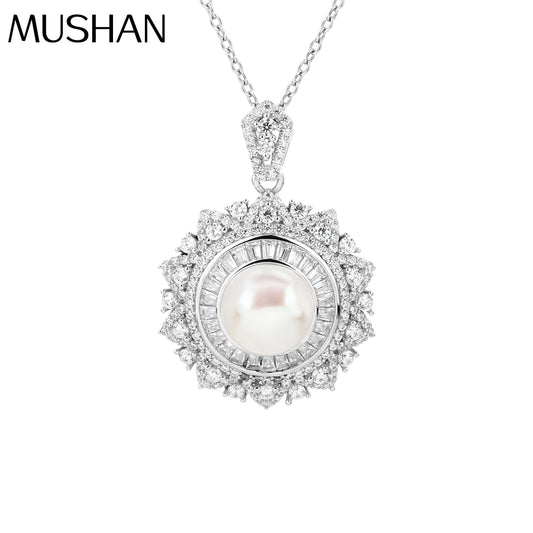 MuShan Jewelry 925 Sterling Silver Necklace Pendant Chain HCD Gemstones Bachelorette Gift Gift Her Women Necklaces Jewelry