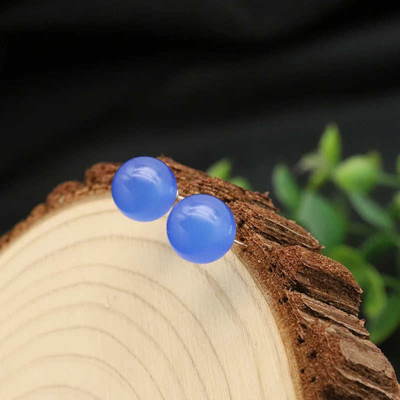 Wholesale Minimalist Turquoise Paw Natural Stone Crystal  Modern Women's Designer Earrings Fashion Luxury Earrings Jewelry