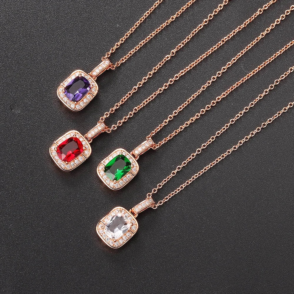 ArtistA RST New Arrival Women Accessories 3 Pcs AAA Green Zircon Earring Necklace Bracelet Jewelry Set S443