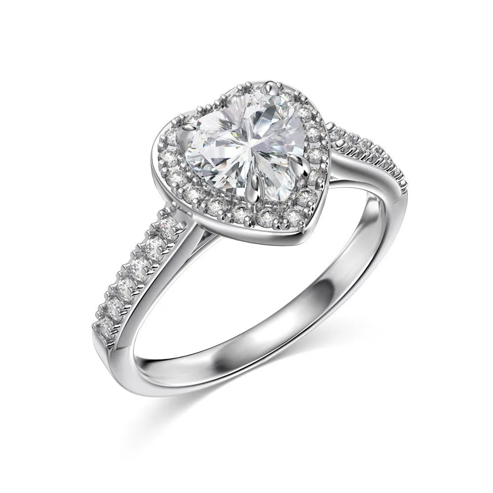 Gemfiori Bestseller S925 Sterling Silver Electroplated Natural Stone Personality Ring Womens Twelve Zodiac Series Wedding Heart Proposal