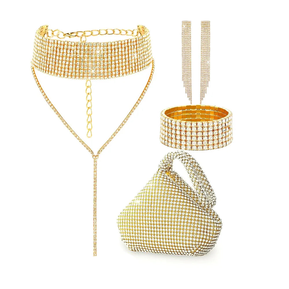 Middle East Gold-Plated Jewelry Suit 2 Sets Indian Bridal Wedding Necklace Earrings Gold Plated Non-Fading Wholesale