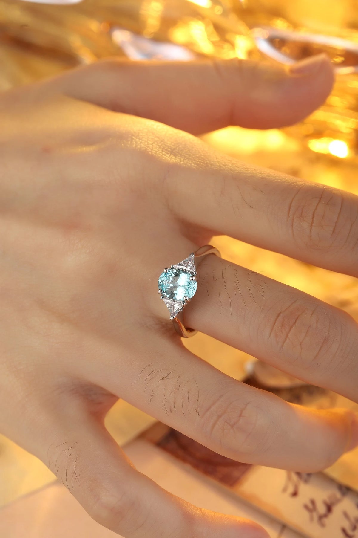 Gemfiori Lab Created Paraiba Ring 925 Sterling Silver Fine Jewelry Suitable for All Occasions Daily Party Wear Custom Available