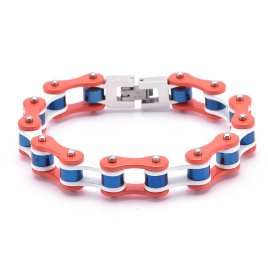 NEWLiFE REBEL Southbound Arc Skull Bracelet in Stainless Steel