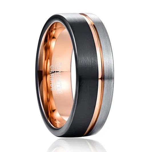 NEWLiFE REBEL Balance Form 8mm Ring in Tungsten