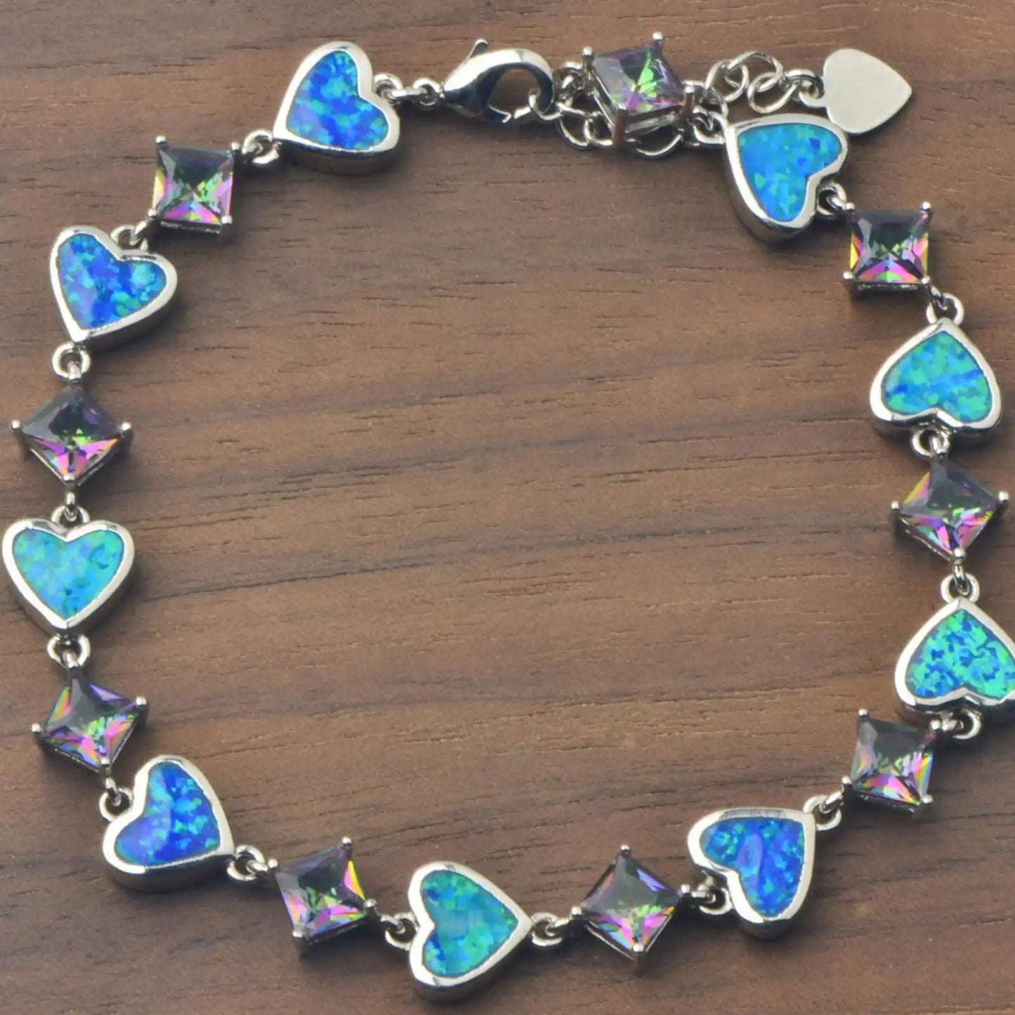 Aobao Bohemian Hawaiian Opal Bracelet Exquisite Crystal & Gemstone Design, Fashionable Jewelry for Women