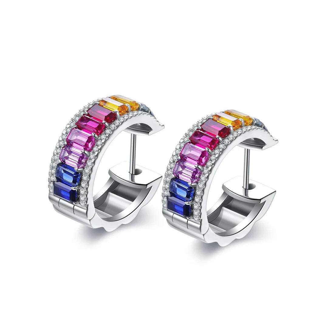 ArtistA Lab Created Color Sapphire Drop Earrings Stylish Distinctive Design Release Unique Charm Fine Jewelry Customizable