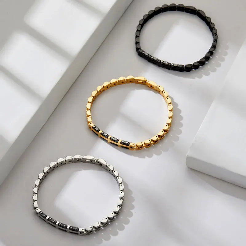 REBEL Anti Tarnished 316L Stainless Steel Fashion Men's Bracelet & Bangle 14K 18K Gold Plated Engravable Bracelet Blanks For Men