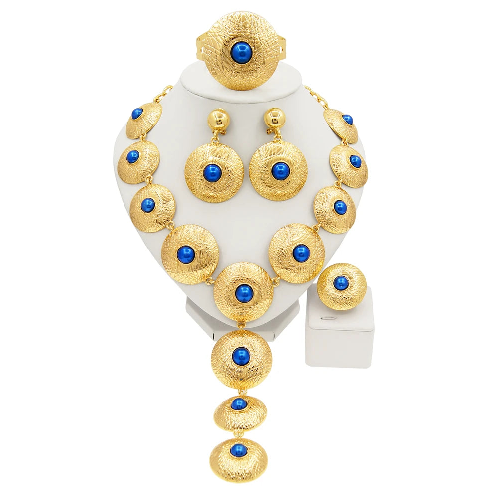 Zhuerrui Women Wedding Party Nigerian Jewellery Sets Bridal Luxury Jewelry Set Italian Silver Color Jewelry Sets  H00505