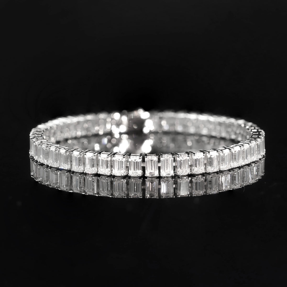 Gemfiori Abiding OEM ODM Unique Design Fancy Multi-shape Cut Tennis Bracelet 925 Silver Solid Gold Custom Stone Tennis Bracelet