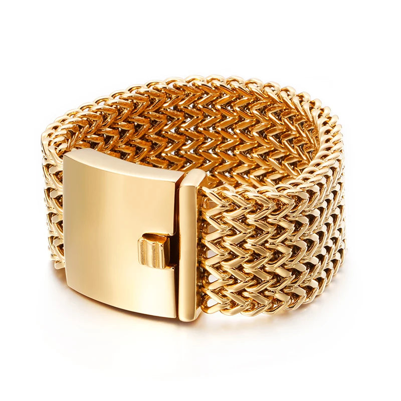 KALEN 18k Chain Luxury Bracelet Mens Charm Gold Plated Bracelets