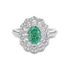 High Quality Fine Jewelry 925 Sterling Silver Green Zircon Ring for Women Gifts Emerald Luxury Women's Green Stone Ring Jewelry