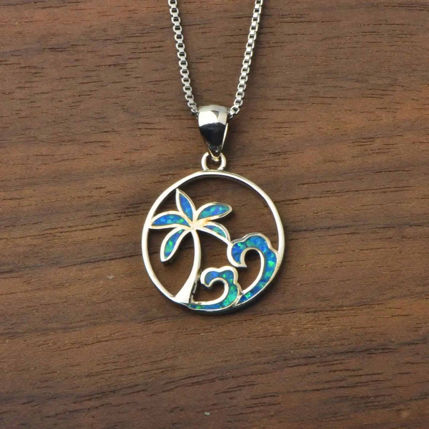 Plant Silver Plated Copper Alloy Opal Lariat Necklace for Women Aobao