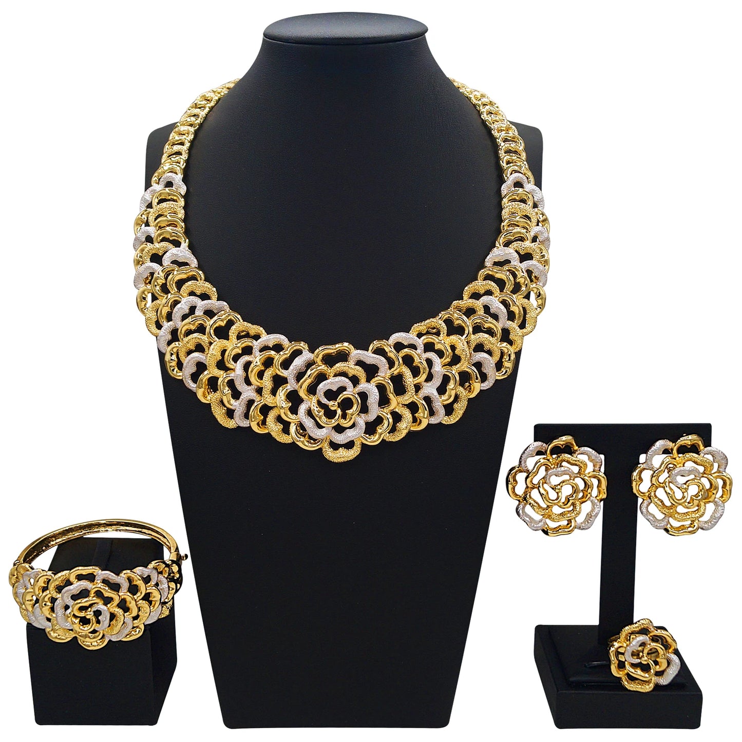 Zhuerrui Nigerian 18k Gold Plated Jewelry Set Brazil Gold Designer Wedding Jewellery Set Fashion Necklaces Jewelry Sets I006220