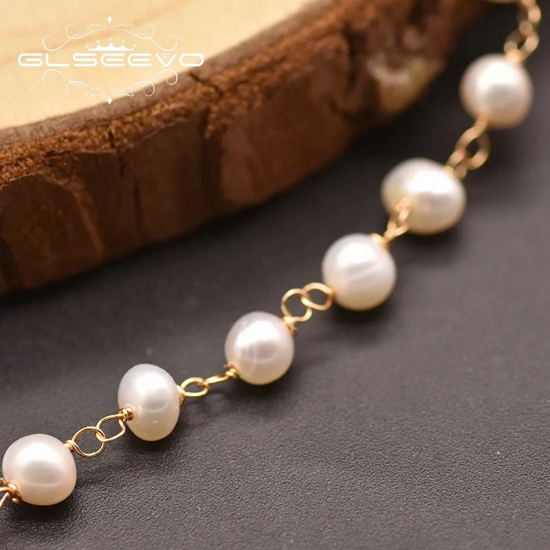 Natural Fresh Water White Pear Long Tassels Earring for Women Wedding Gift Fine Jewelry