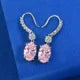 MUSHAN Jewelry Factory 925 Sterling Silver Ear Hooks 3 Carat 8*12 Fashionable and Versatile European and American Women Earrings