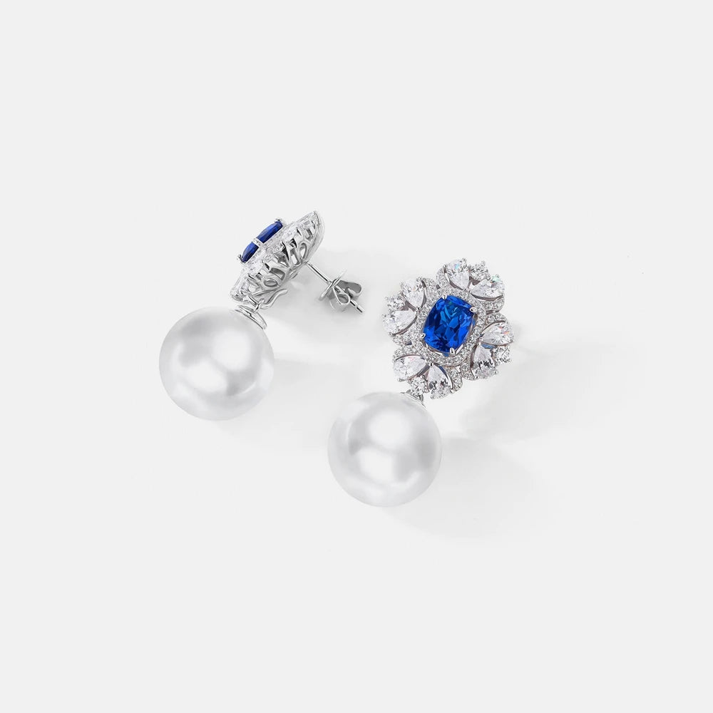MUSHAN Jewelry Factory S925 Sterling Silver Stud Earrings High End Electroplated Gold High Carbon Diamond Jewelry