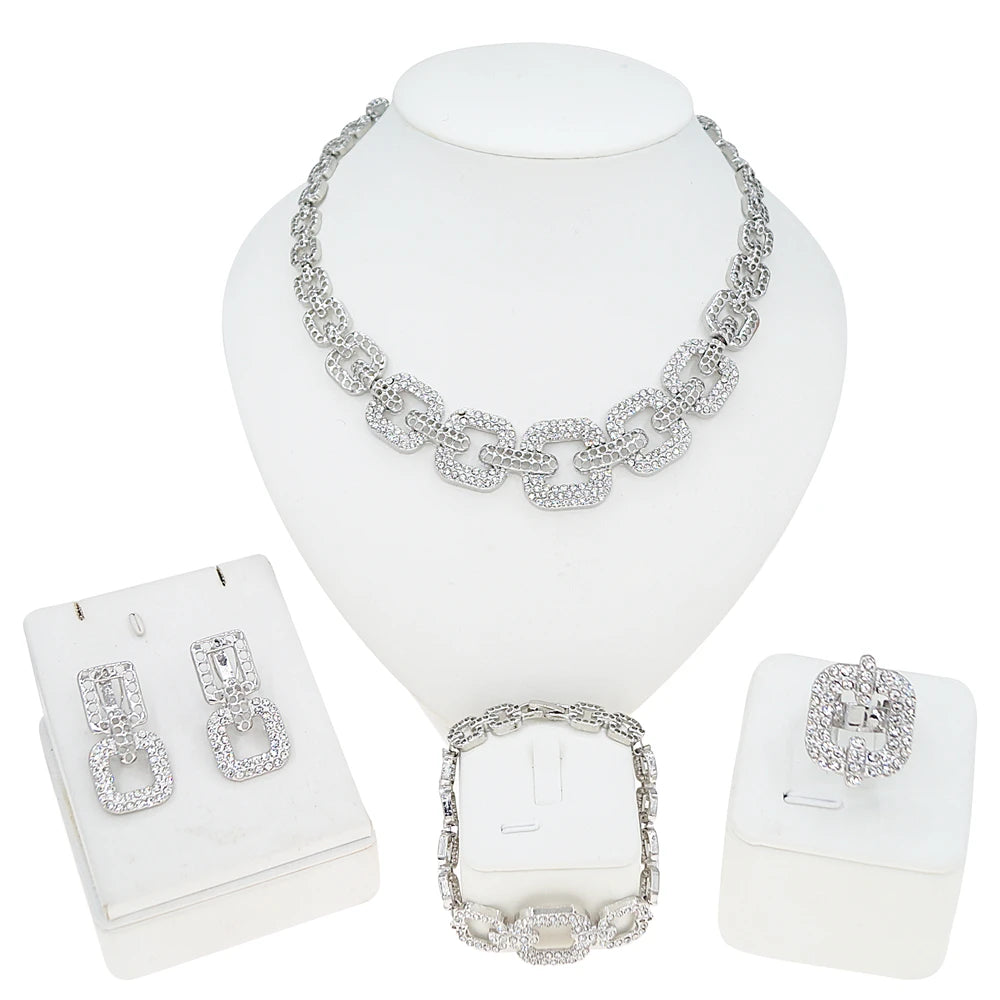 Zhuerrui Nigerian 18k Gold Plated Jewelry Set Brazil Gold Designer Wedding Jewellery Set Fashion Necklaces Jewelry SetsHB02414