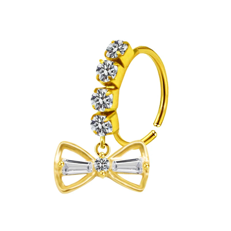 S&S Stainless Steel Dangle Hoop Nose Ring Collection | 66 Designs
