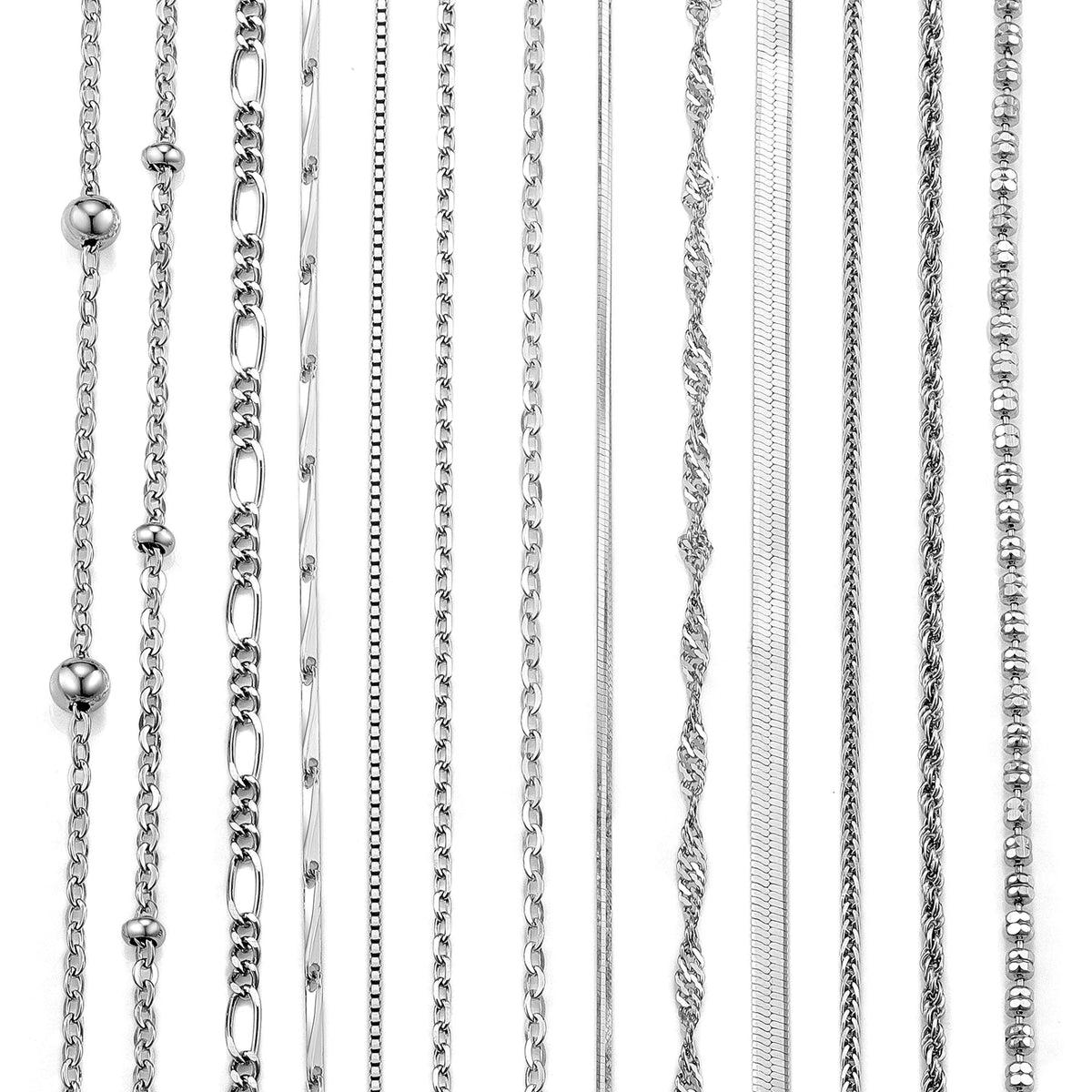REDheart Custom 925 Sterling Silver Thin Chain Italy Link Adjustable Box Cross Singapore Gold Plated Necklace Fine Jewelry