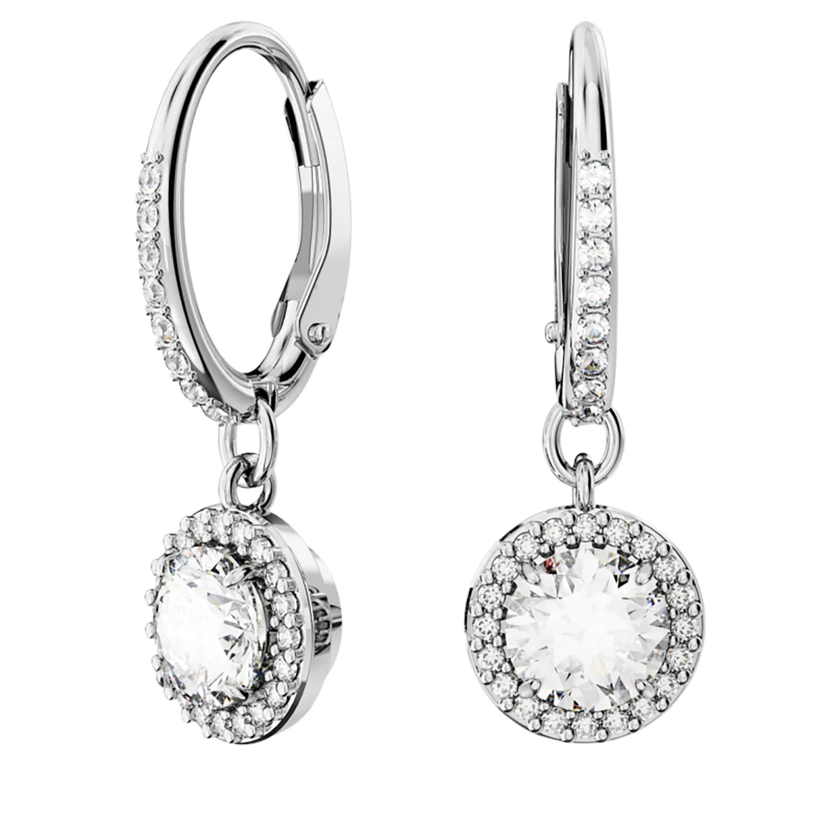 S&S Luxury Vintage Brass Zircon Sparkling Drop Earrings Elegant High-End Jewelry for Women for Parties & Special Occasions