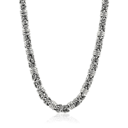 Fashion Jewelry Men's Stainless Steel Chain Necklace Bracelet Jewelry Set Bead Twisted Chain Jewelry Set