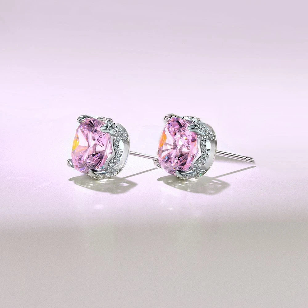 MUSHAN Jewelry Factory 925 Silver 5ct High Carbon Diamond Stud Earrings 10*10Simulation Diamond Earrings From Europe and America