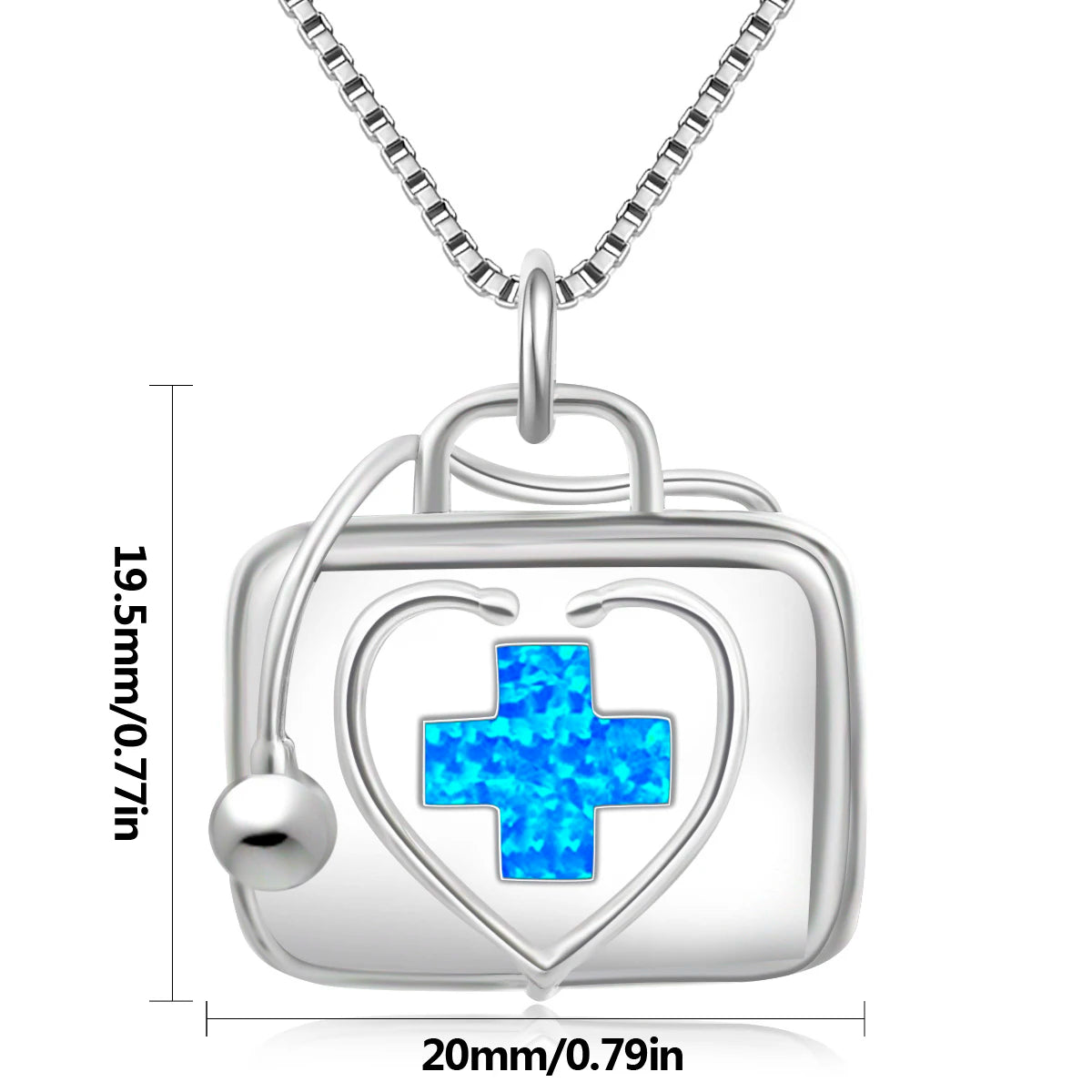 Cross Case Pendant Necklace Aobao Inlaid Detail Fashion Jewelry