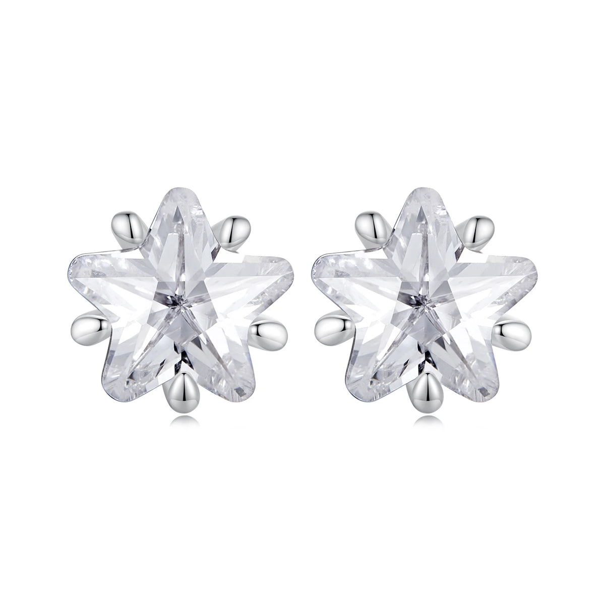 S&S 925 Silver CZ Stud & Clip-on Earrings | Micro-Set Zirconia | Platinum-Plated | Multi-Style