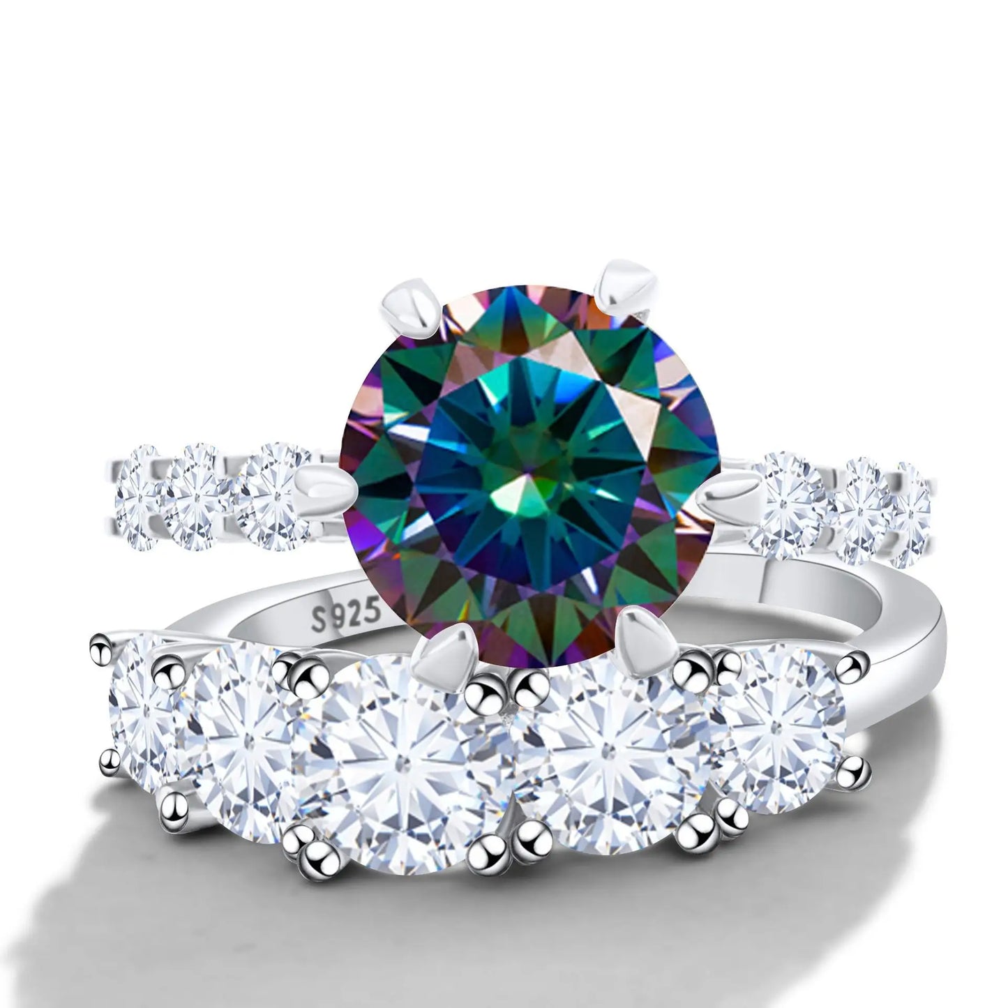 Factory 7.8ct Moissanite Luxury Ring Set with GRA Certificate diamond 925 Sterling Silver Jewelry diamond Ring for Her Wedding
