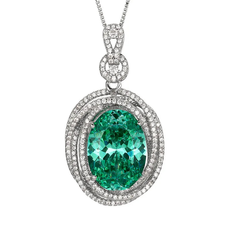 REDheart High-End Fashion Brass Inlaid Zircon Flower Design Gold Plated Women's Luxury Pendant Necklace