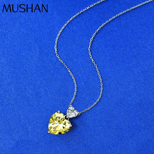 MUSHAN Jewelry Factory Simple Cute and Sweet 6.5ct Heart 10*10 Pendant Necklace for Women From Japan and South Korea