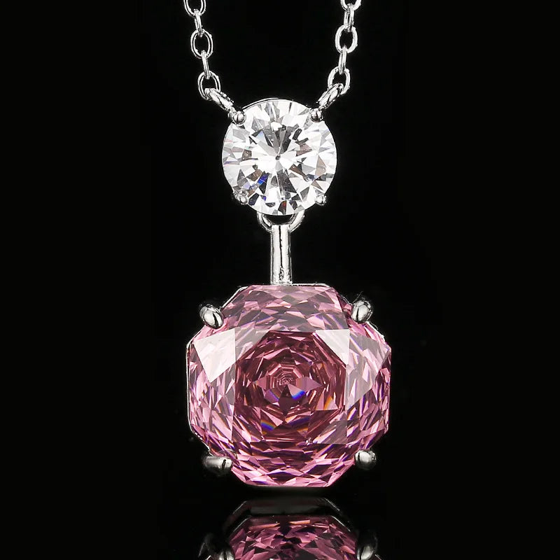 REDheart Brass Pearl Rhodium Plated Open Ring Rose Cut Dry Rose Simple Wind Round Pendant Necklace Set for Wedding Party