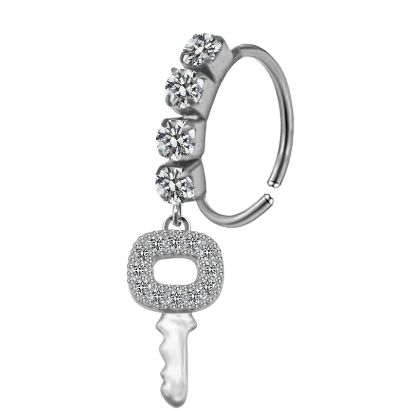S&S Stainless Steel Dangle Hoop Nose Ring Collection | 66 Designs