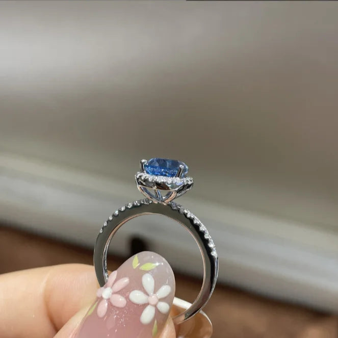 ArtistA 1pc Moissanite Ring Twisted Design VVS1 1CT D Color 925 Silver Light Luxury Ring Gift