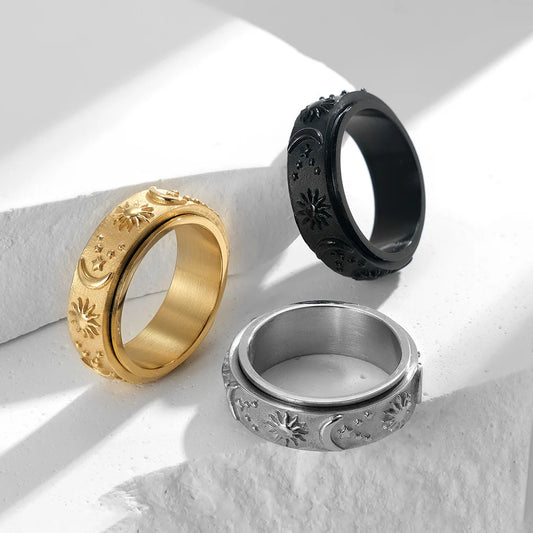 NEWLiFE VIKING Frontier Wave Stainless Steel Ring
