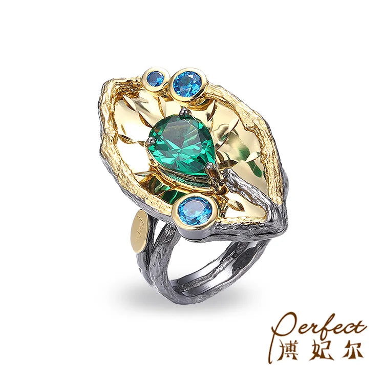 Handmade Latest Unique Designs 925 Sterling Silver Ring with Spinel Stone