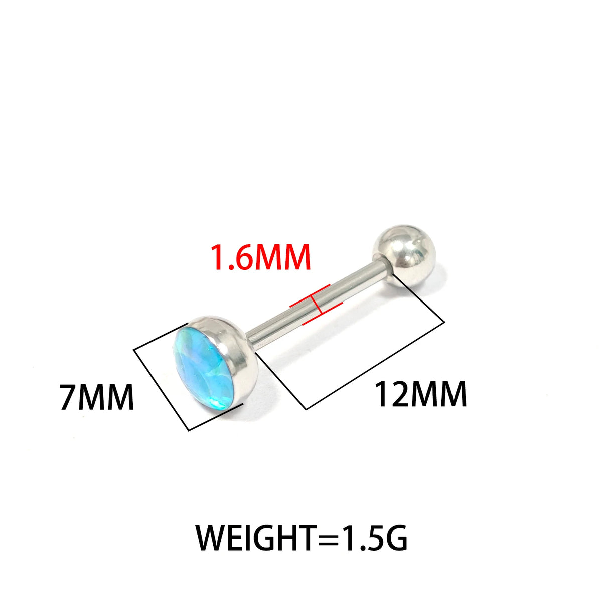 S&S Titanium Zircon & Opal Labret Stud – Collection