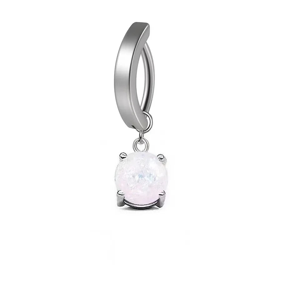 S&S Minimalist Curved Smooth Belly Button Nail butterfly Five Pointed Star Belly Button Buckle Piercing Jewelry