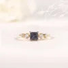 ArtistA Abiding Custom Various Designs Gold Plated 925 Silver Multishape Lab Grown Alexandrite Wedding Engagement Rings for Women