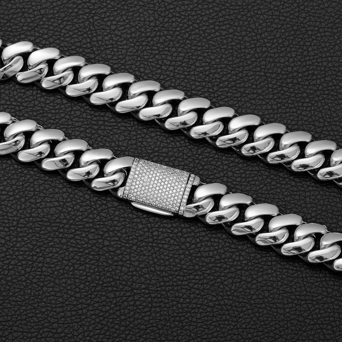 BiG-BOSS Stainless Steel Cuban Chain for Men Bracelet Necklace Certified Waterproof Transh Free Custom Logo Hip Hop Style Durable Chain