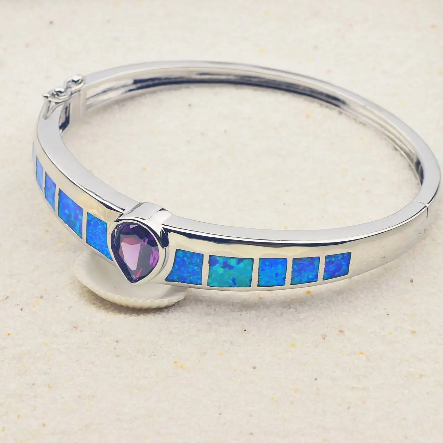 Modern Brass Minimalist Ocean Opal Ring-Hawaiian Design Bulk Jewelry Supplier