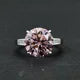 MuShan Jewelry Factory Popular 6ct Round 12mm5A High Carbon Diamond Ring Simulation Diamond Ring in Europe and America