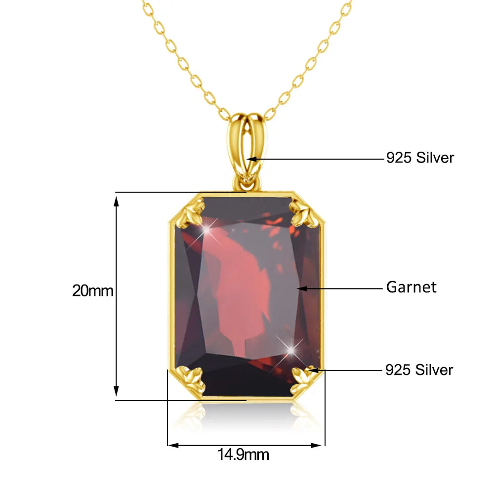 REDheart Classic British Court Jewelry Cocktail Party 925 Sterling Silver Plated 18K Gold Emerald Sapphire Pendant Necklace