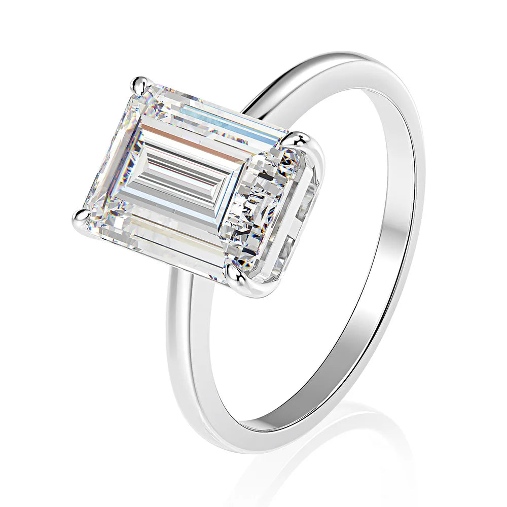 MuShan Jewelry Factory Luxury Platinum Plated Women's Wedding Anniversary Party Water Drop High Carbon Diamond 4 Carats 8*10 CMA
