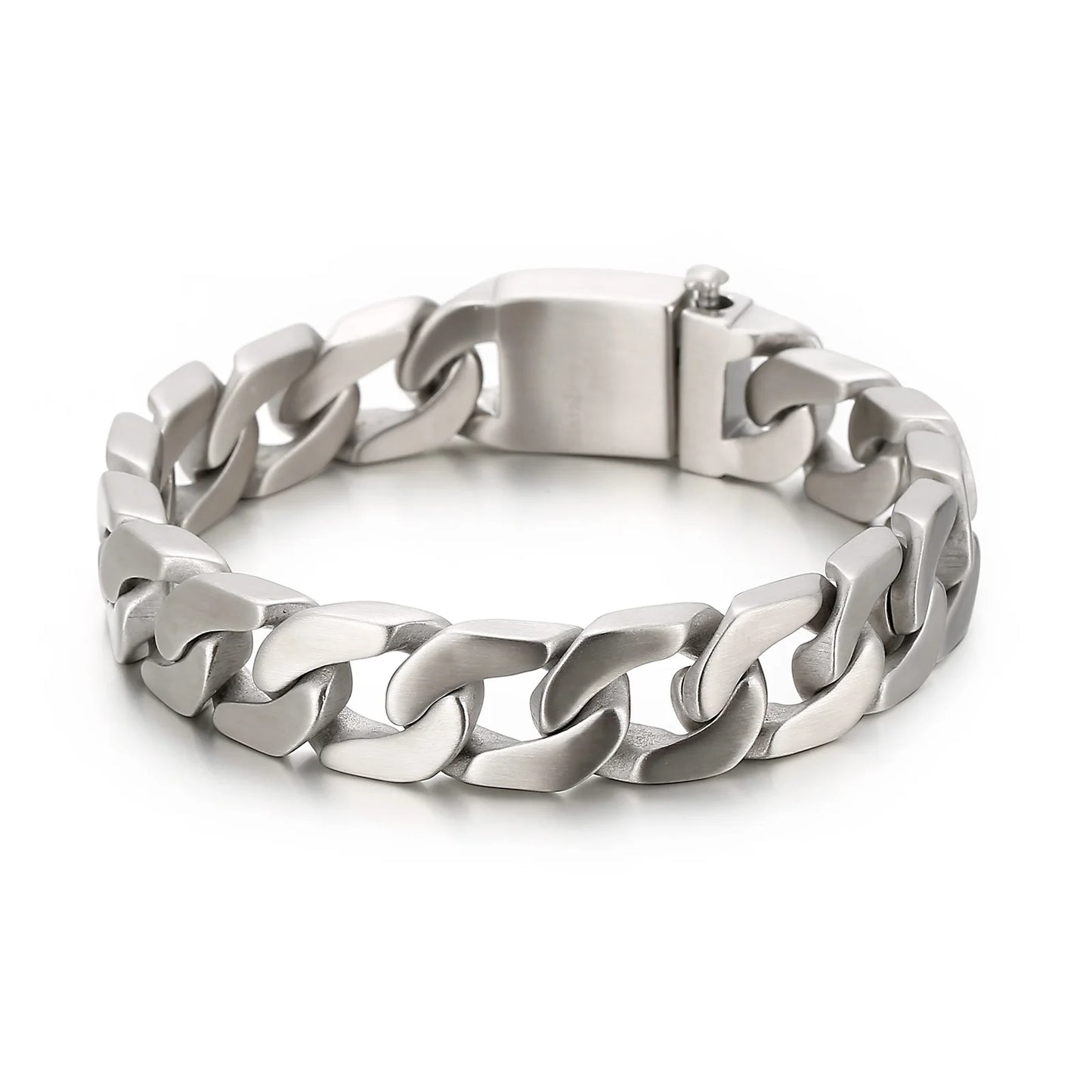 KALEN 22cm Retro Stainless Steel Cuban Chain Bracelet for Men